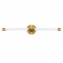 Gold Ribbed Glass Tube LED Wall Lamp | 12W 3000K