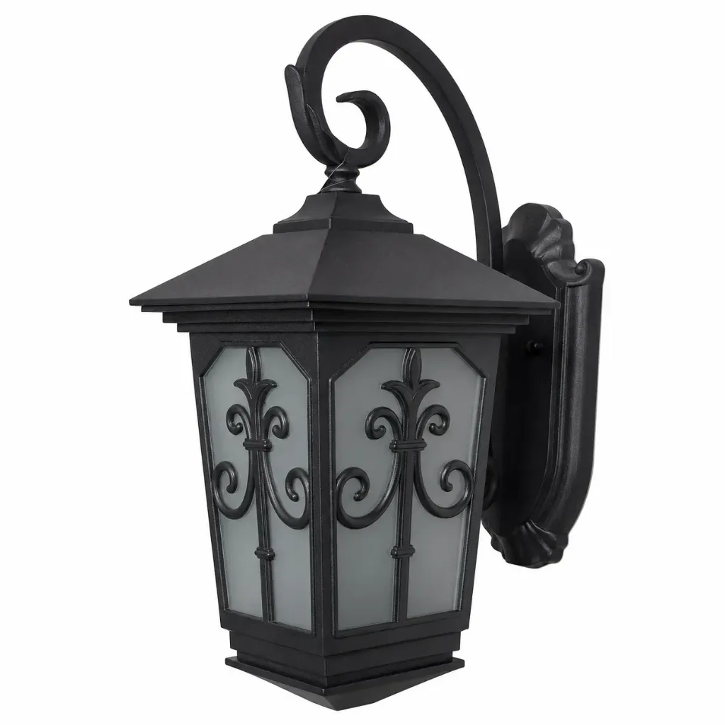 [WL911BK] Black Outdoor Lantern Wall Lamp| 1xE27