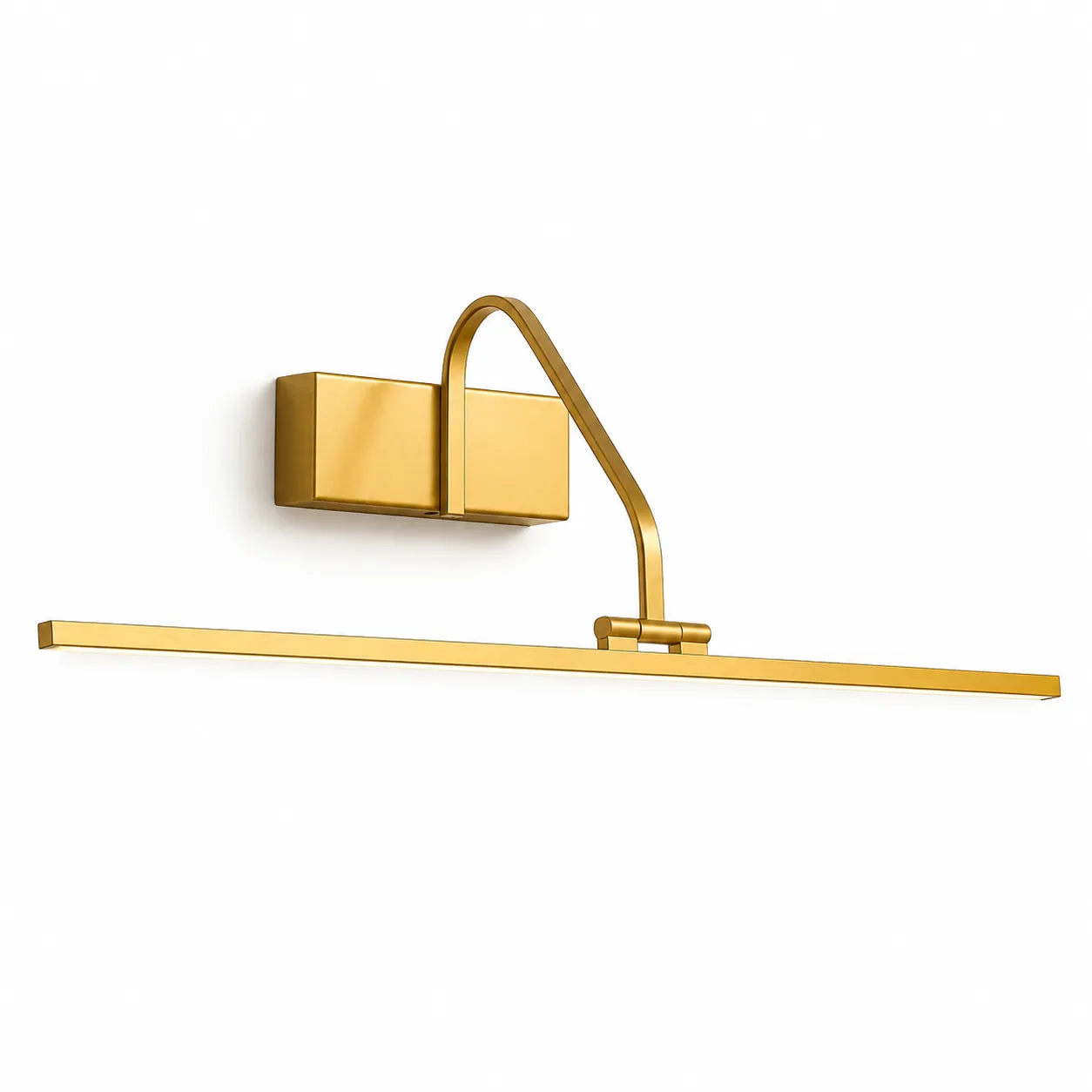 Gold Angled-Neck Adjustable Linear LED Wall Lamp | 6W 3000K