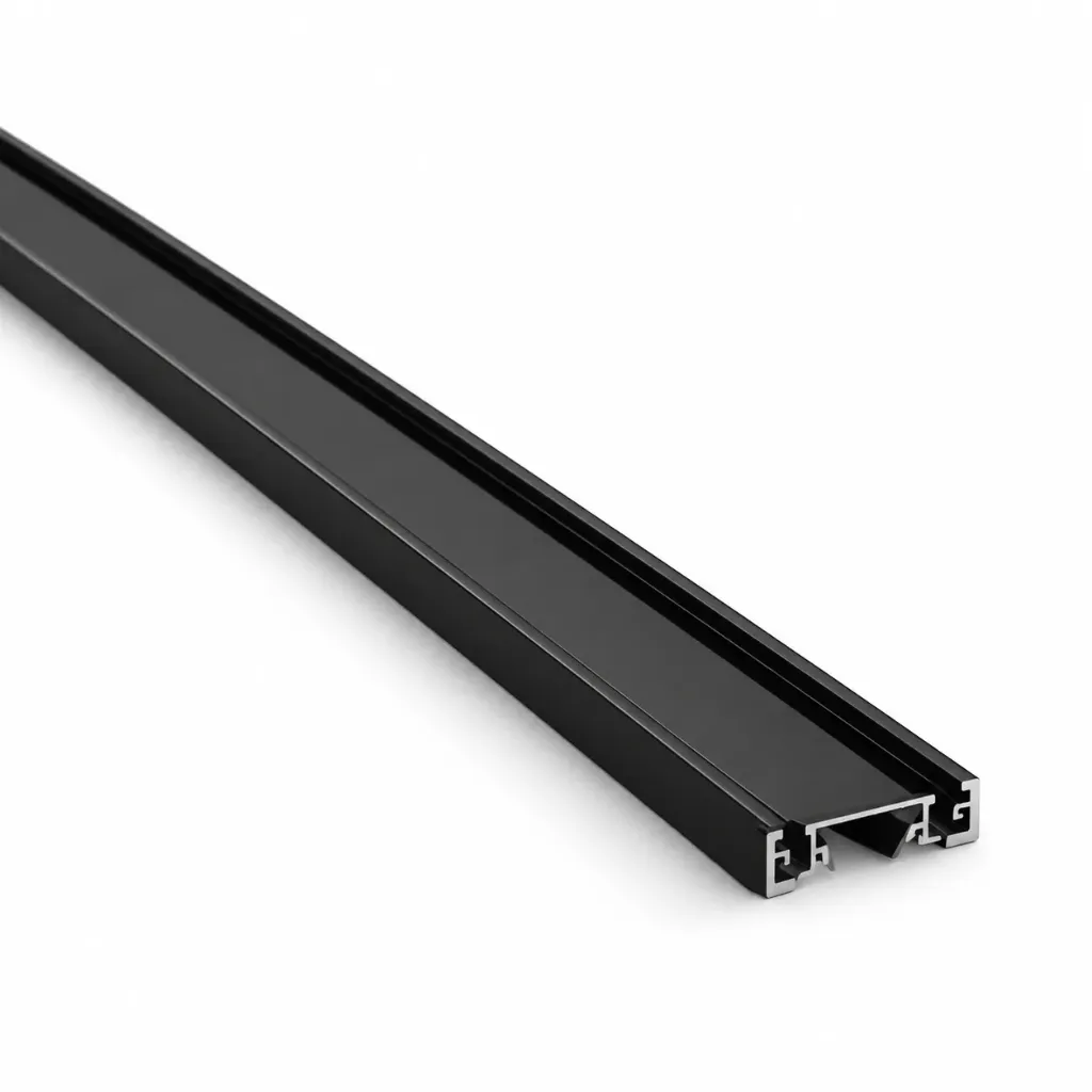NOX MG26 Surface Mounted Black Magnetic Track Rail | 2m