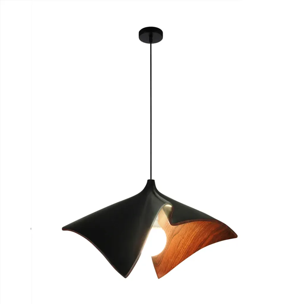 Nordic Fold Black Pendant