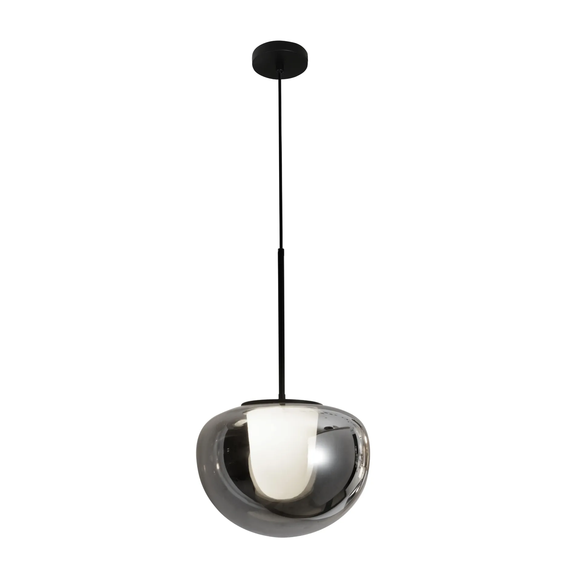 Orba Brass & Smokey Glass LED Pendant| 12W 3000K