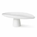 Large White Resin Pedestal Display Tray