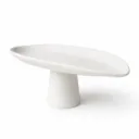 Small White Resin Pedestal Display Tray