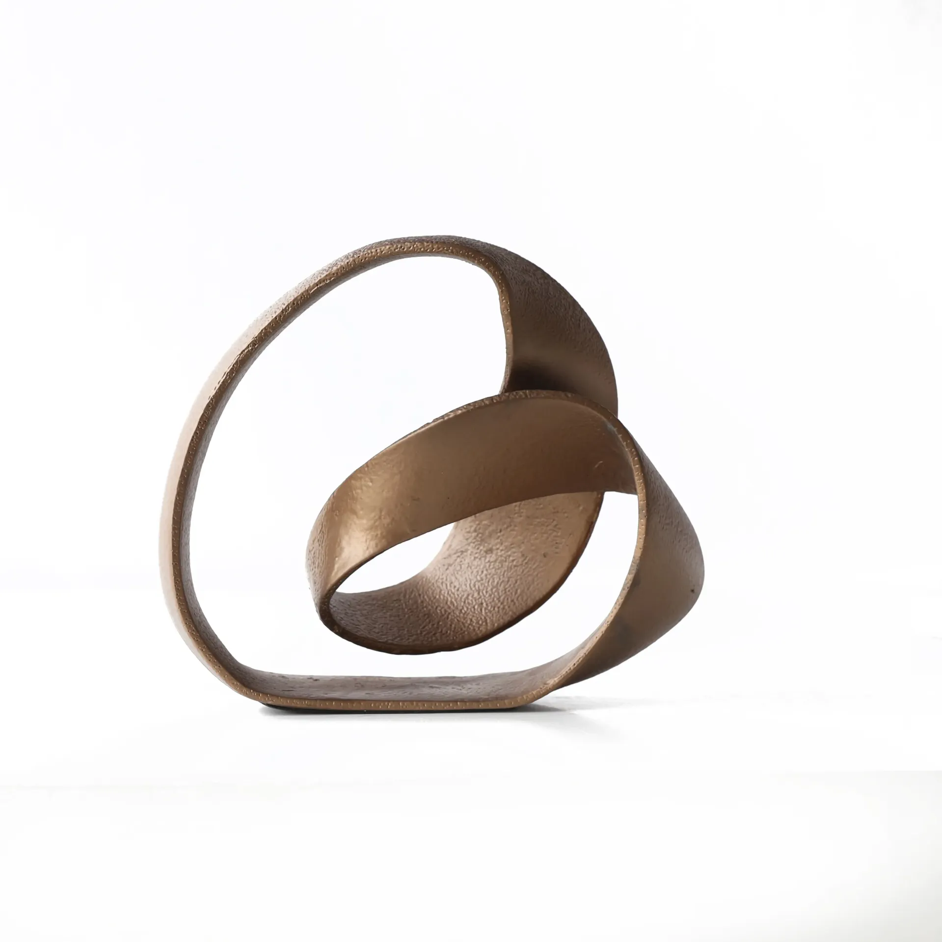 [TD1354-BZ] Loop Bronze Resin Table Sculpture| H21.5cm
