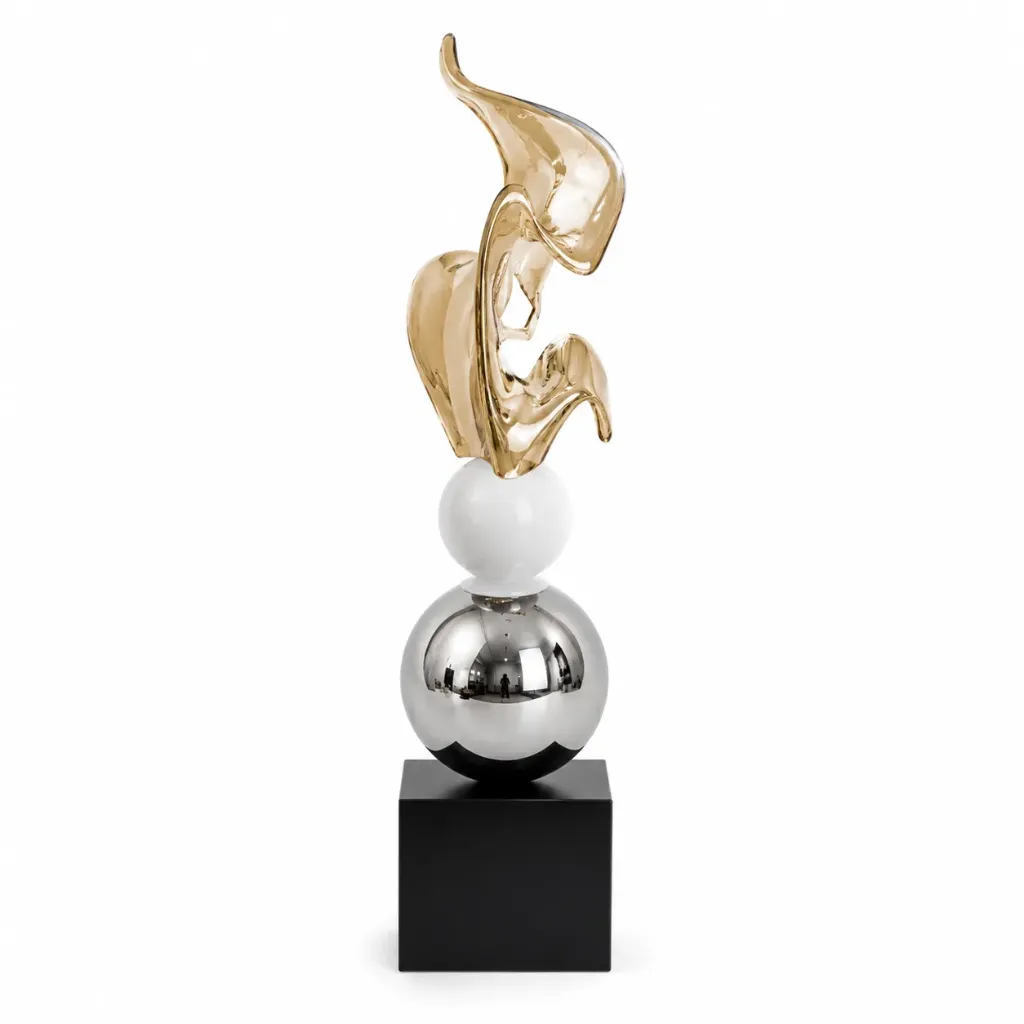 [SU1292-GD] Celeste Gold Abstract Floor Statue