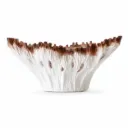White & Bronze Resin Centerpiece Vase
