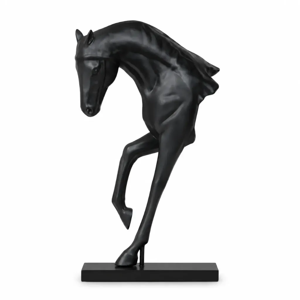 [SU1268-BK] Arion Black Horse Statue