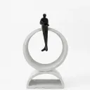 Contemporary Resin Reader Statue