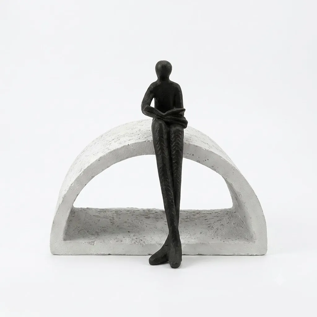Contemporary Abstract Reader Statue