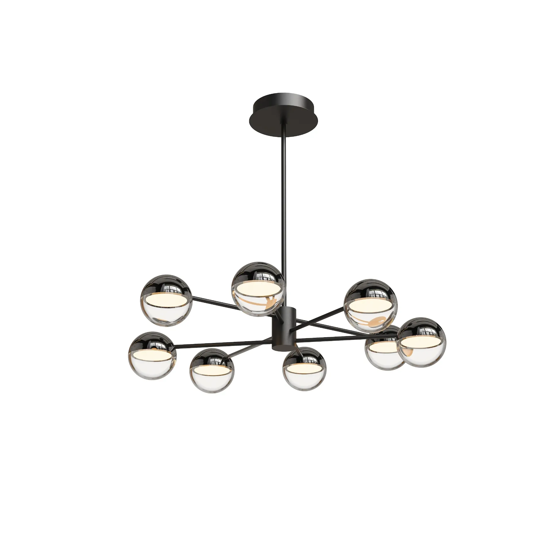 Nova Black Globe LED Pendant| 45W 3000K