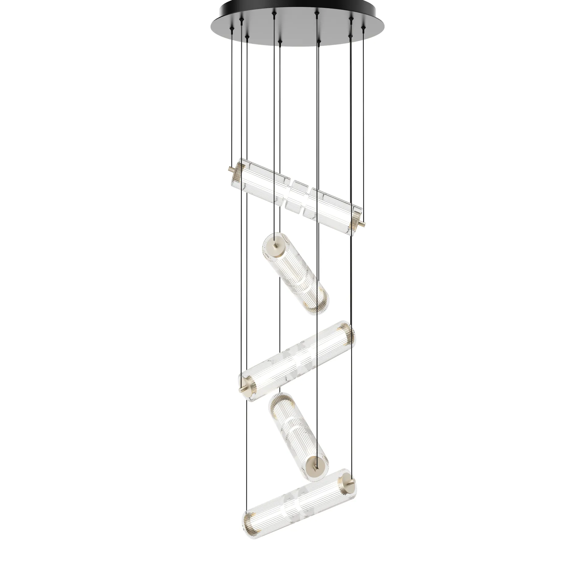 Lina Black Zigzag LED Pendant| 60W 3000K