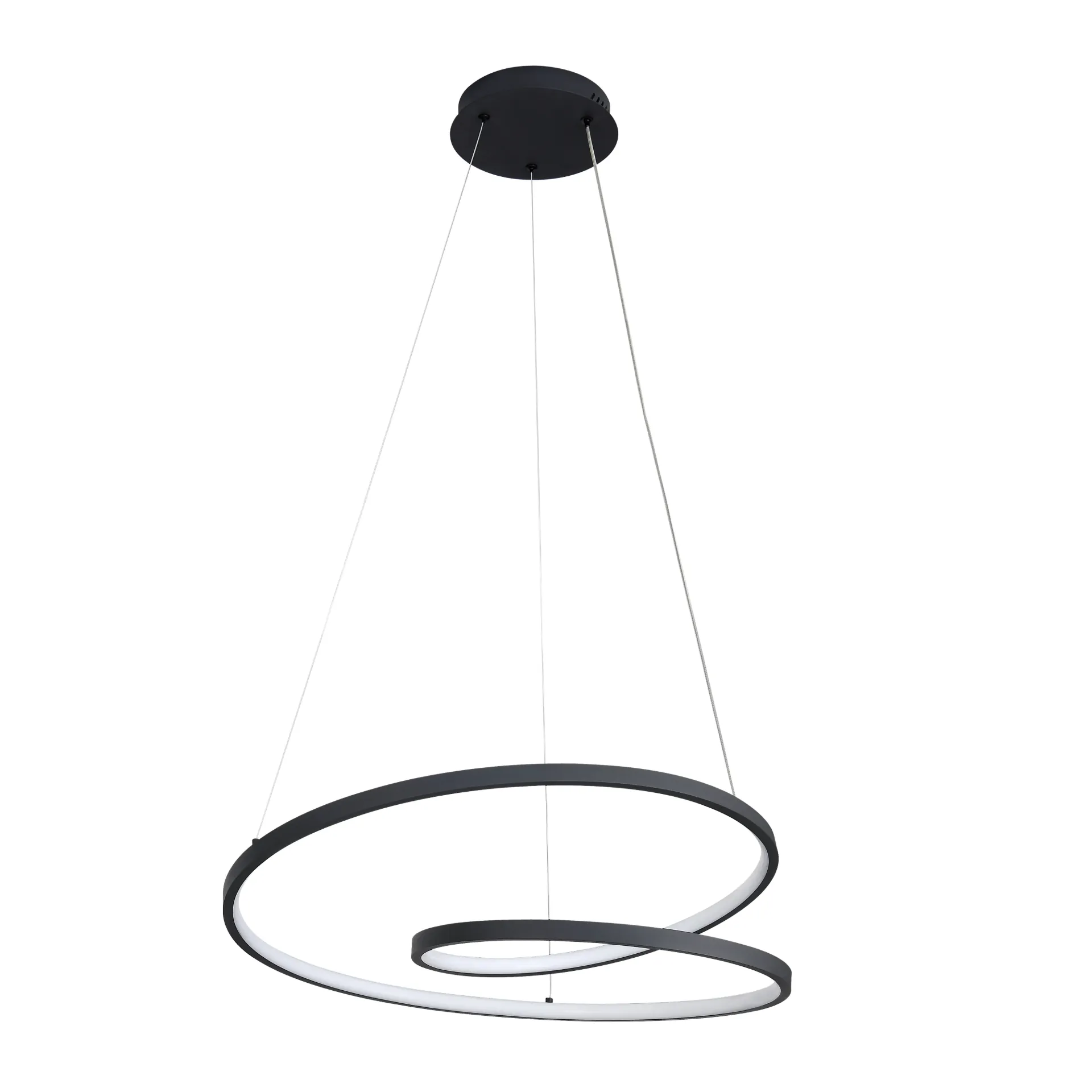 [PL2169-40BK] Aurea Black LED Ring Pendant| 40W CCT