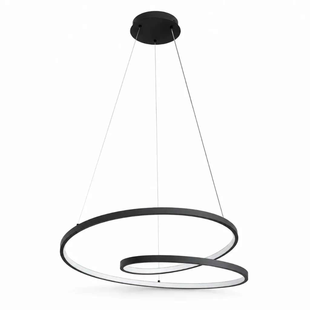 Aurea Black LED Ring Pendant| 40W CCT