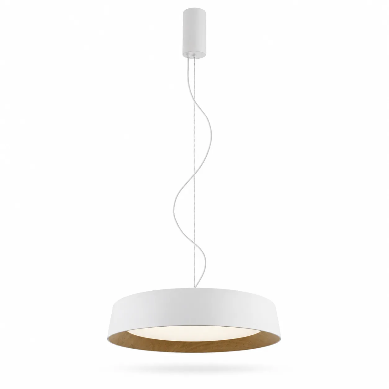Arden White & Wood LED Pendant| 60W CCT
