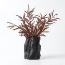 Black Sculpted Resin Vase | H30cm