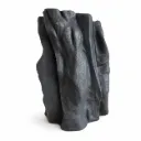 Black Sculpted Resin Vase| H30cm