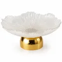 Petal Clear & Gold Decorative Bowl| W30cm