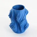 Blue Sculpted Resin Vase | H36cm