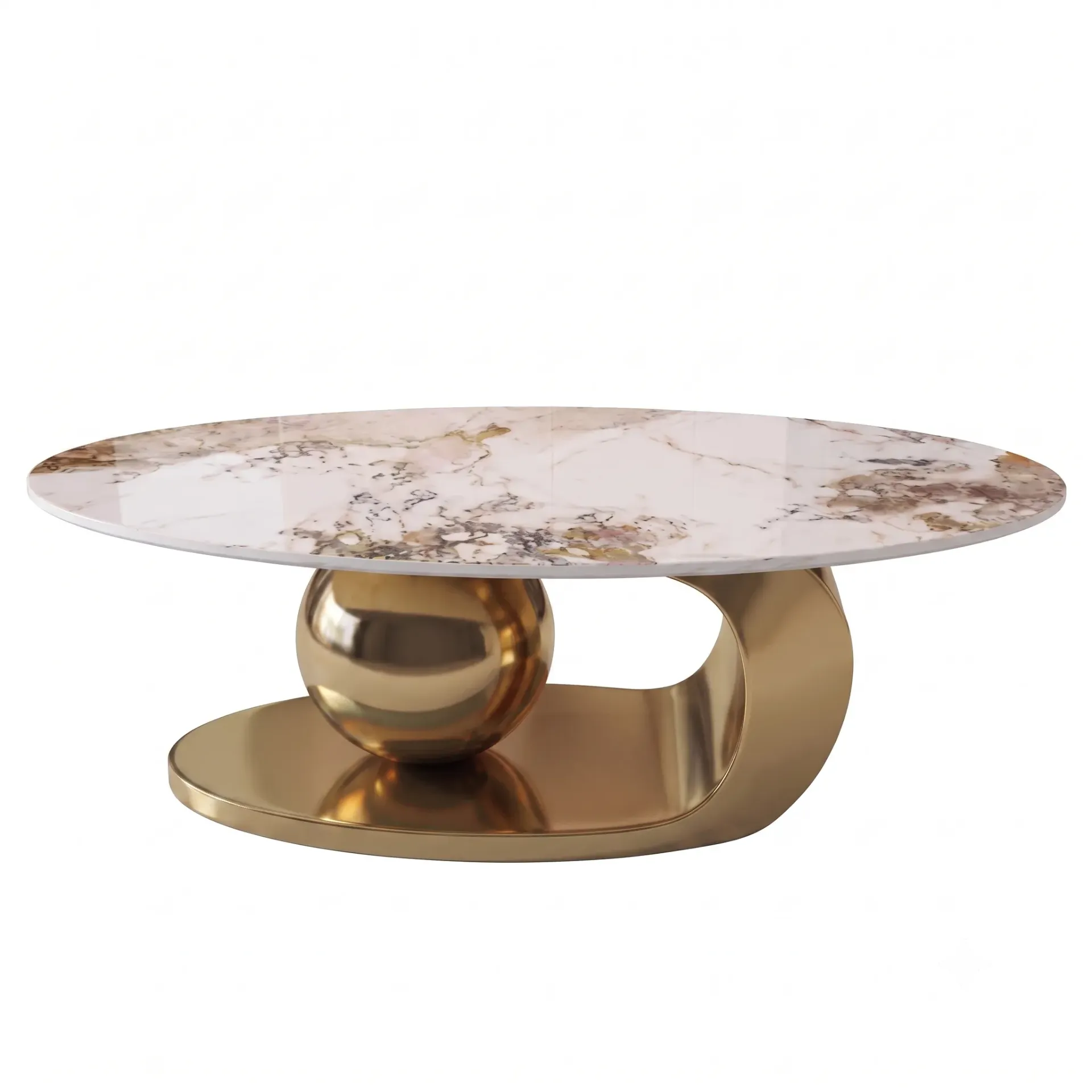 [TB4070GD] Orion Gold Marble Coffee Table