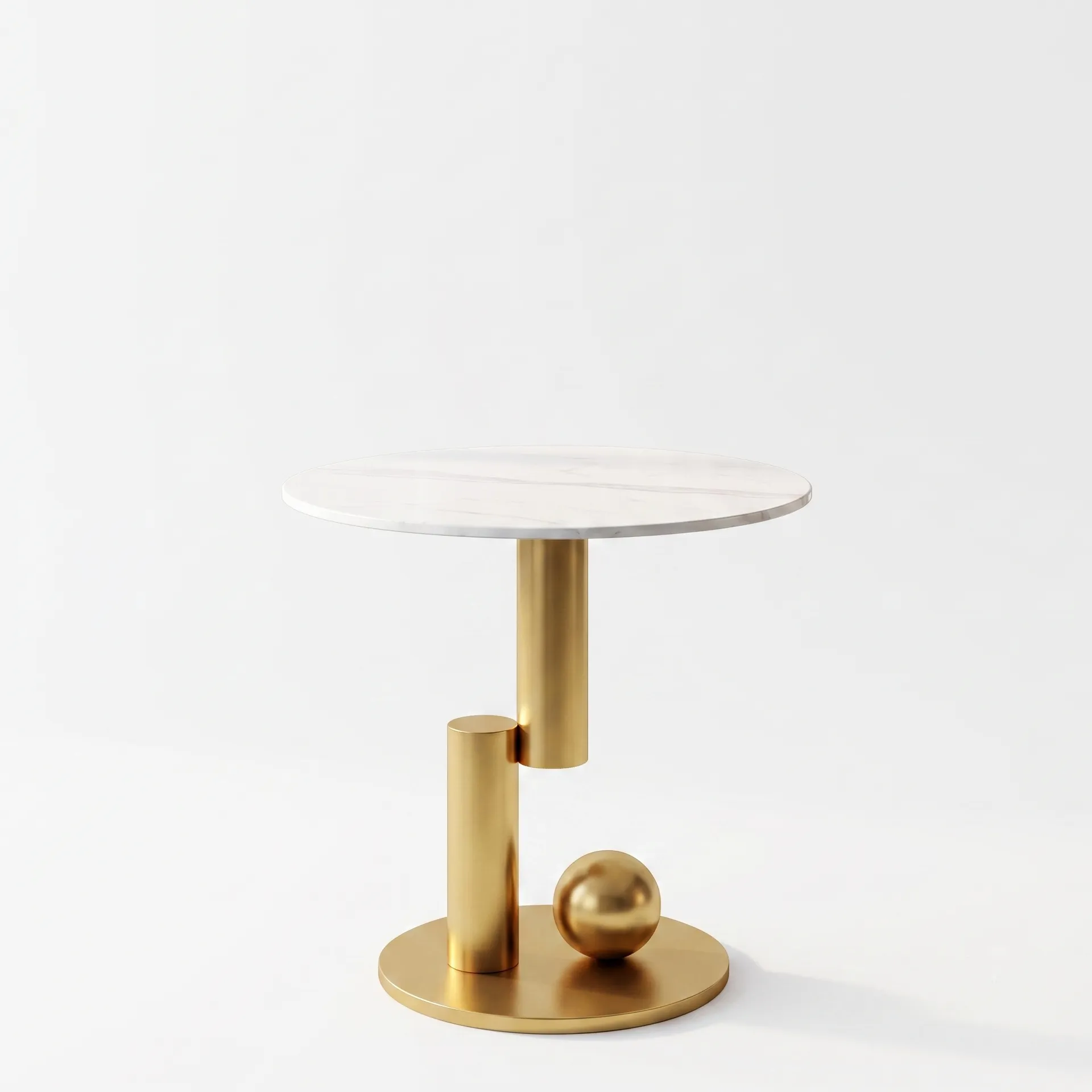 Aurea Gold Marble Side Table