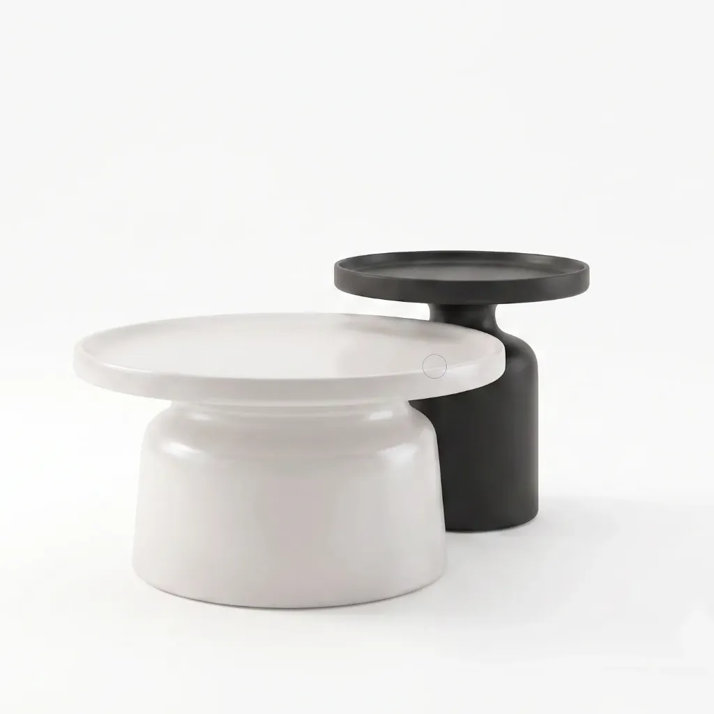 Milo Black & White Nesting Table Set