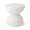 Sora White Sculptural Side Table
