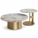 Aurelia Gold Marble Nesting Table Set