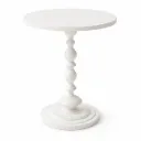 Bianca White Pedestal Side Table