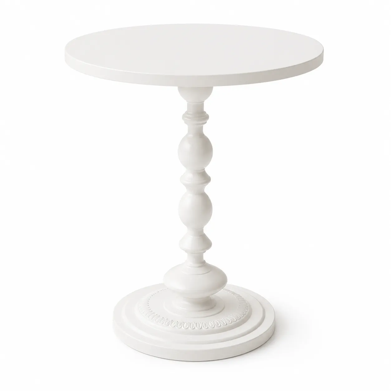 Bianca White Pedestal Side Table