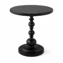 Nero Black Pedestal Side Table