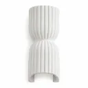 Liora White Fluted Ceramic Wall Lamp| 2xGU10