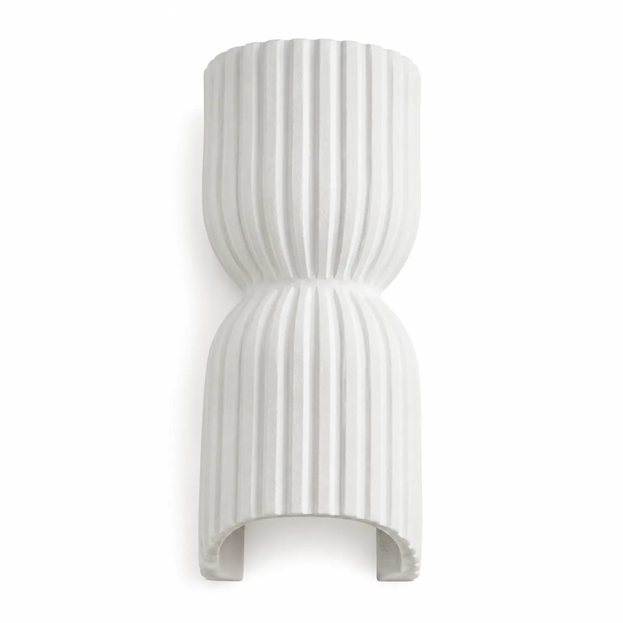 Liora White Fluted Ceramic Wall Lamp| 2xGU10