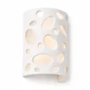 Luna White Perforated Ceramic Wall Lamp| 1xE14