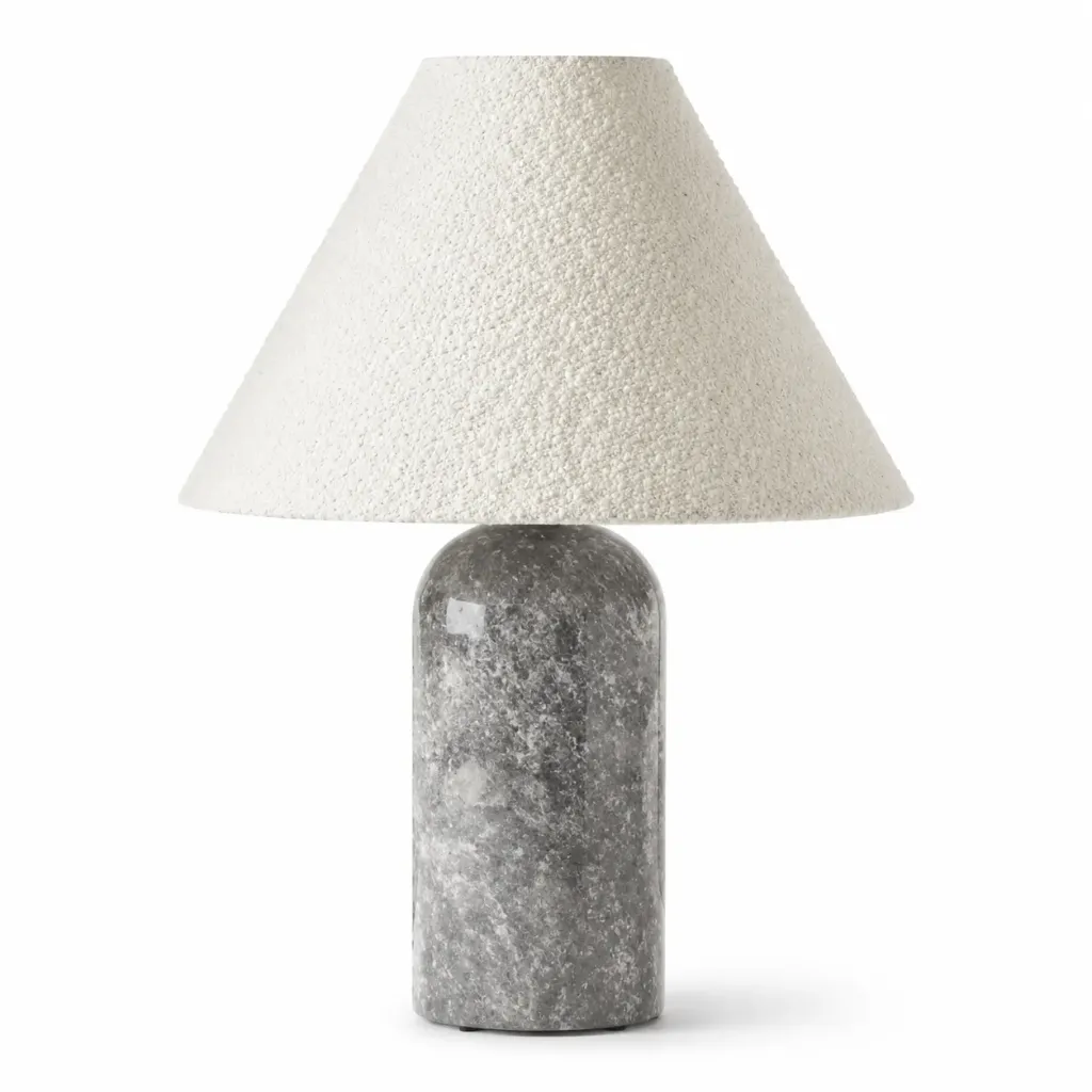 [TL3039GY] Marmo Grey Marble Table Lamp| 1xE27