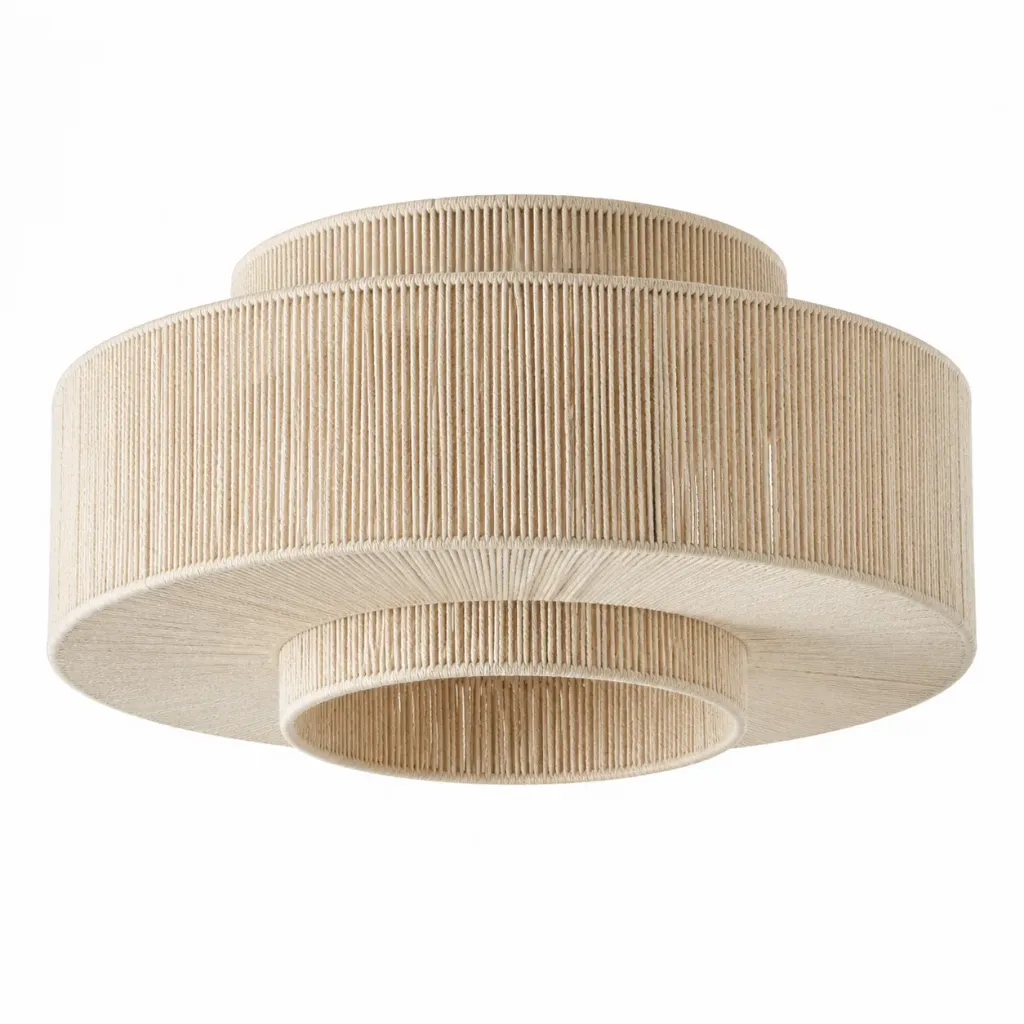 [CL5525-3RT] Nara Rattan Cotton Rope Ceiling Lamp| 3-Light E27