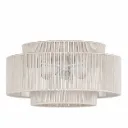 Objet Lumière Round Rattan Cotton Rope Ceiling Light | 3xE27