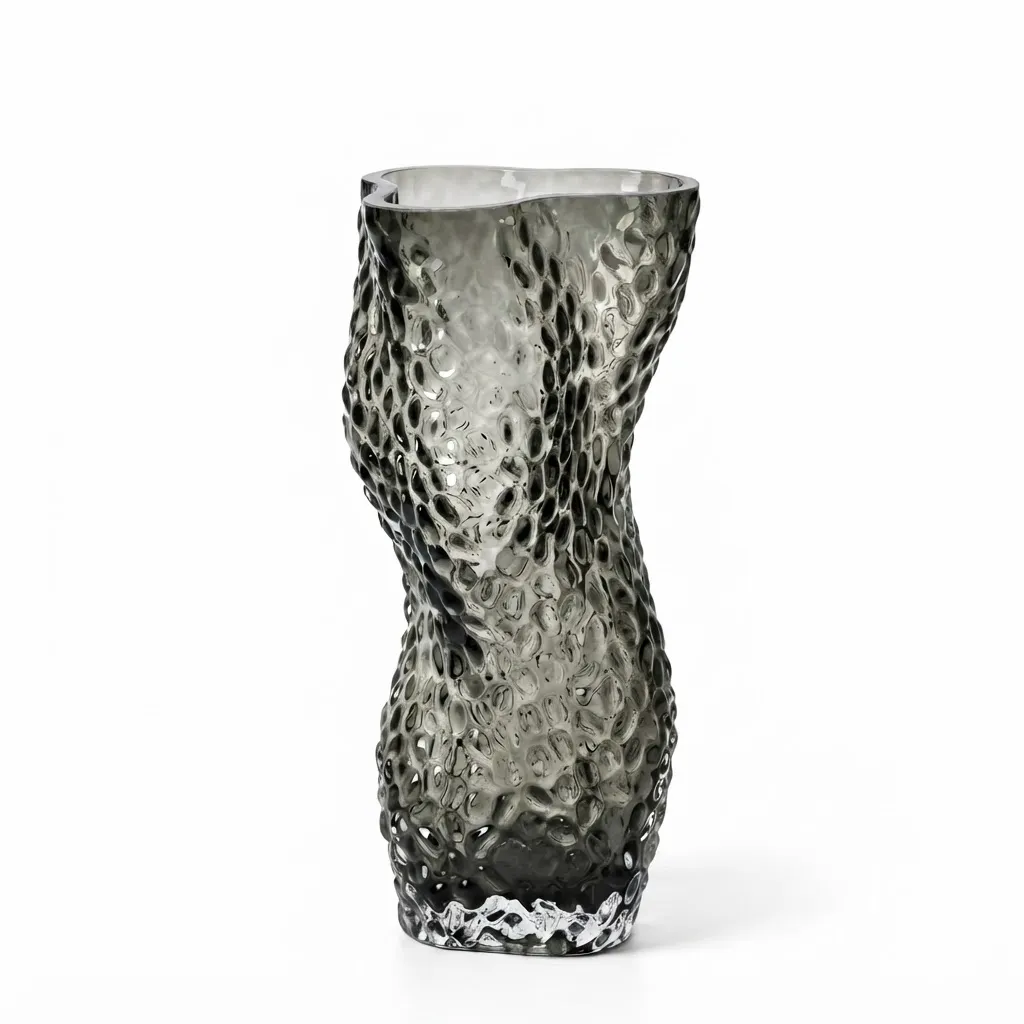 [VS874S-GY] Core Grey Glass Vase