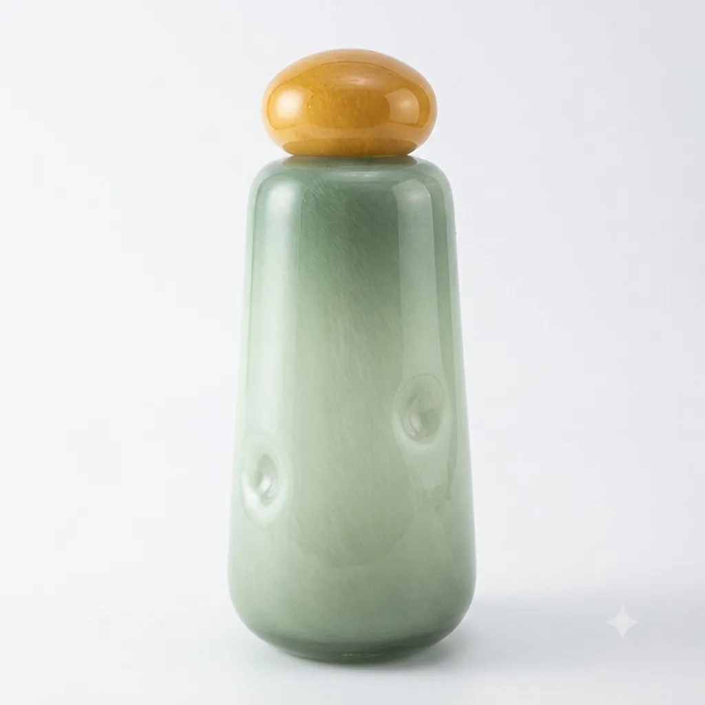 Oria Green & Yellow Glass Vase | H36cm