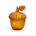 Amber Acorn Glass Vase