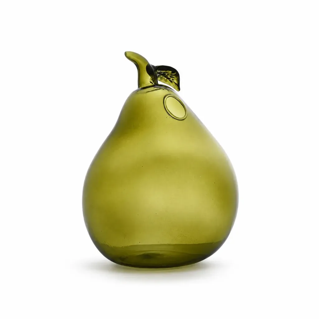 Green Pear Glass Vase