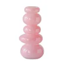 Contemporary Stacked Pink Glass Vase
