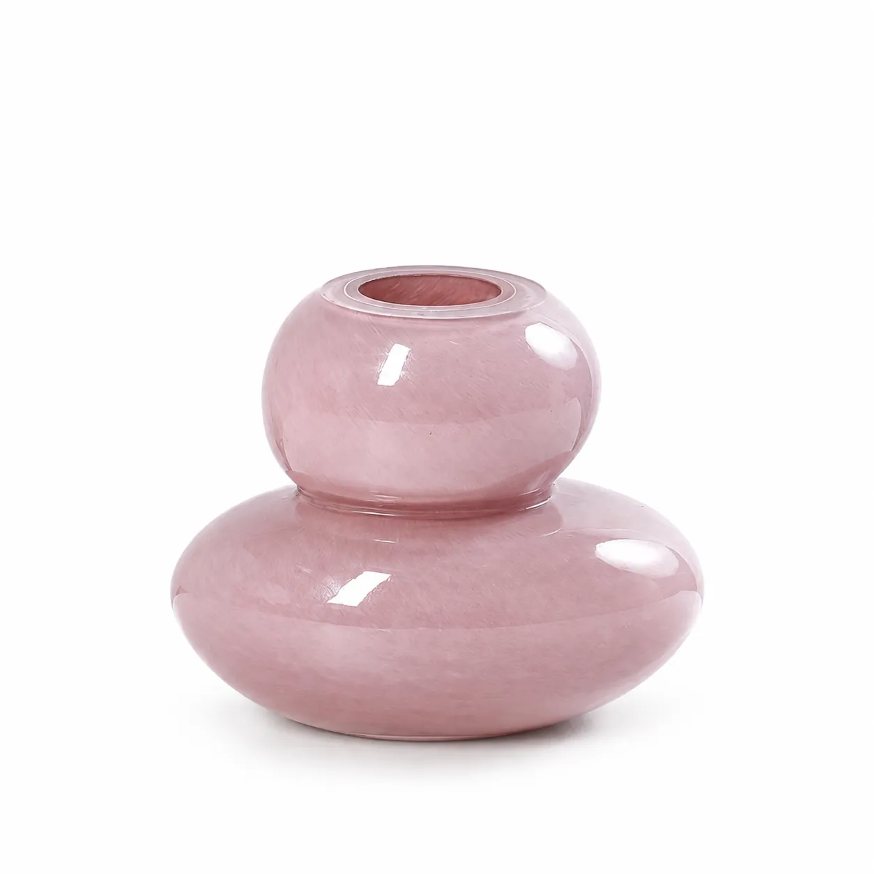 Pink Glass Decorative Vase| H12.5cm