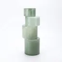 Sola Green Glass Stacked Vase