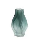 Contemporary Swirl Green Glass Vase