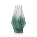 Contemporary Green Swirl Glass Vase