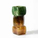 Green & Amber Glass Vase| 30cm
