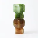 Green & Amber Glass Vase | 40cm
