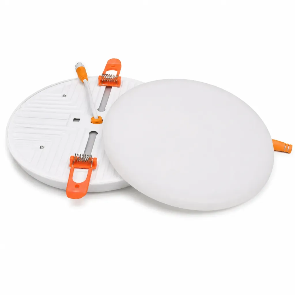 NOX White Round Recessed LED Panel| 24W 3000K