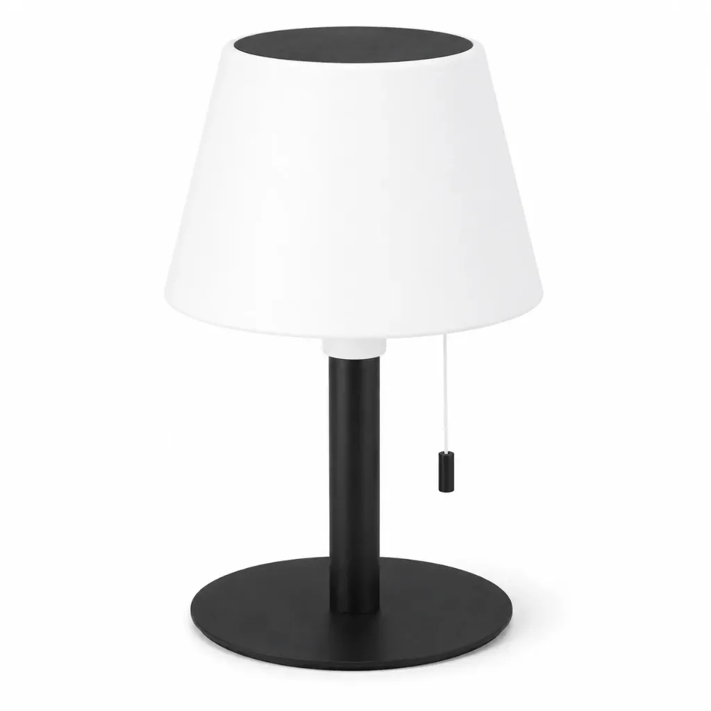 NOX White & Black Solar Rechargeable RGB LED Table Lamp| CCT